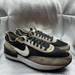 Size 13 - Nike Waffle One Black Khaki Mens Low Top Platform Sneakers‎ DA7995-002